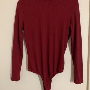 Red Long Sleeve Bodysuit